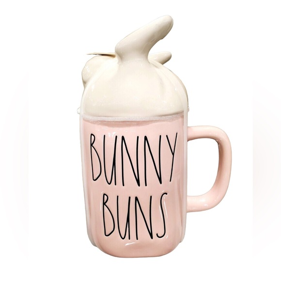 Rae Dunn bunny buns coffee mug with topper - Picture 4 of 12